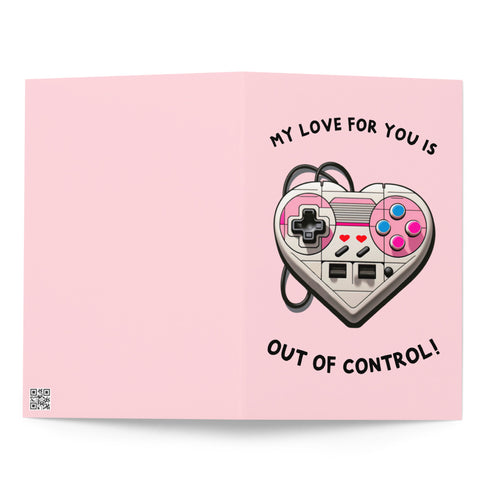 Video Gamer Valentine's Day Greeting Card
